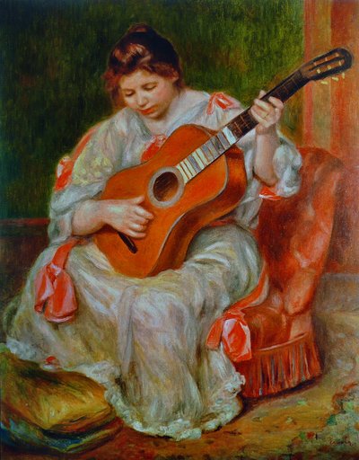 Jugadora de guitarra de Pierre Auguste Renoir